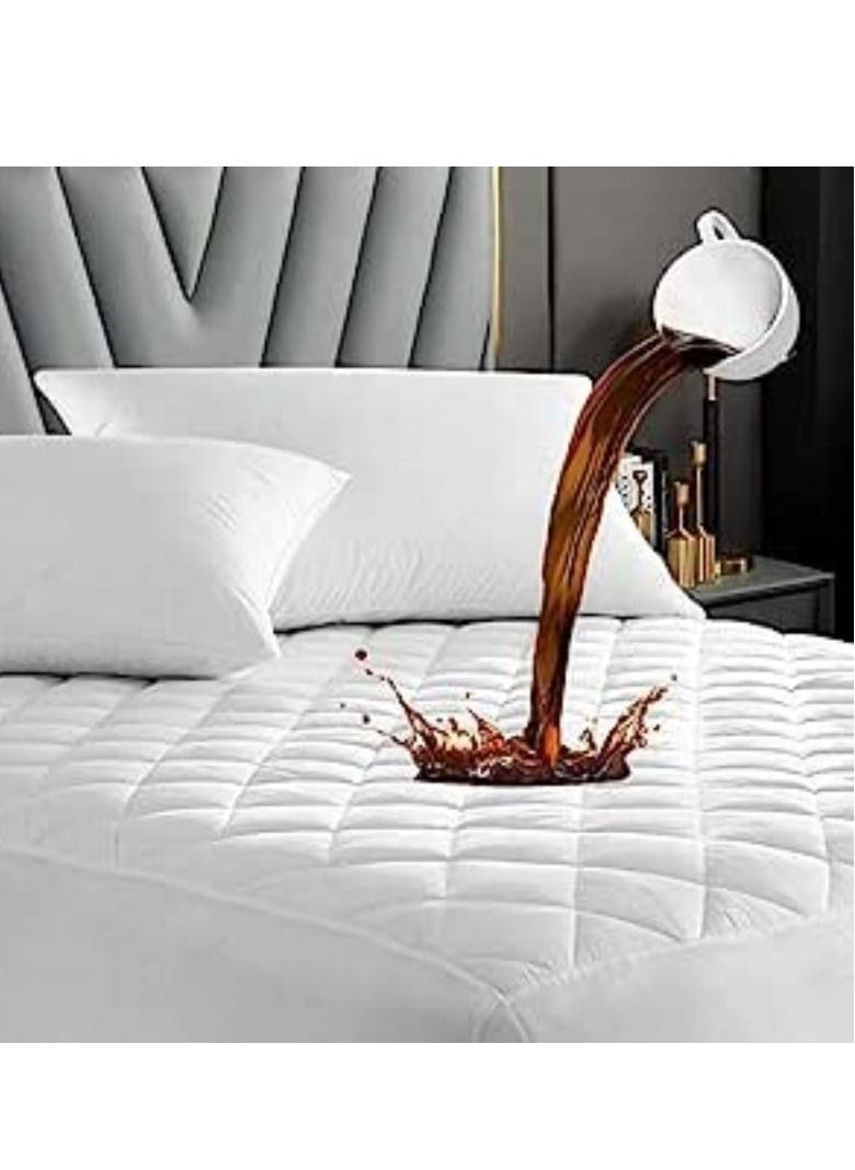 Cool Baby COOLBABY  Quilted Water Proof Fitted Mattress Protector Deep Pocket Hypoallergenic Waterproof Breathable Cooling Mattress Topper King Size  - Image 1