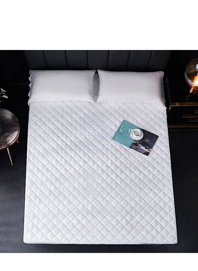 Cool Baby COOLBABY  Quilted Water Proof Fitted Mattress Protector Deep Pocket Hypoallergenic Waterproof Breathable Cooling Mattress Topper King Size  - Image 2