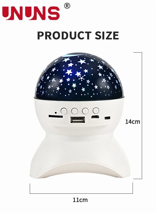 UNUNS - Star Projector, Galaxy Light Projector Night Light for Kids with Bluetooth Speaker, USB Rechargeable Table Projection Lamp for Bedroom, Ceiling, Party - Image 1