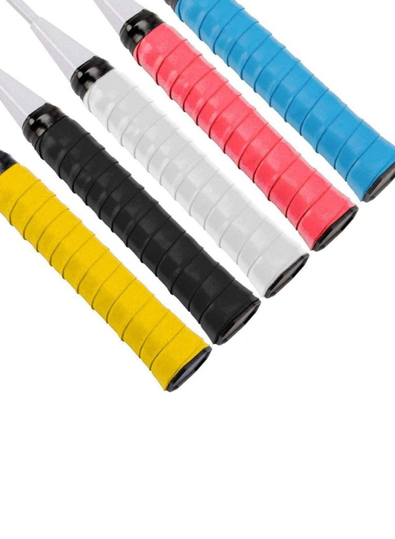 ليموس مجموعة من 5 أشرطة قبضة مضرب Overgrip للتنس وكرة الريشة وكرة المضرب، 5 ألوان، تتضمن 5 لفات من مقابض المضارب - Image 2