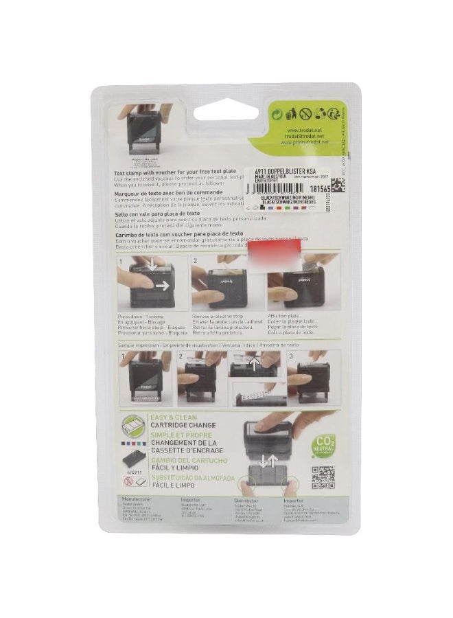 Trodat 4911 (Printy) Self Inking Stamp 3.8x1.4cm - Image 2