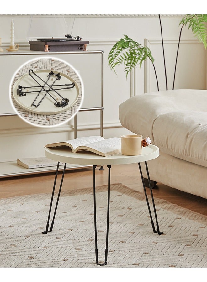XiuWoo Portable Folding Tables Coffee Tables with Foldable Metal Legs Lightweight Table Suitable for Dormitories Bedrooms Living Rooms Outdoor Picnic  - Image 1