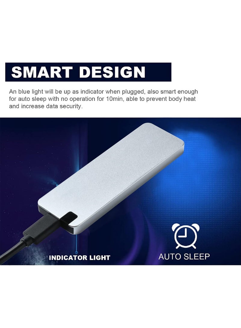 AROAQ 4TB Portable SSD External Hard Drives Solid State External Drives Computer Backup Drive USB 3.1 to Type C Support Data Storage Transfer for Windows XP PC Laptop and Mac - Image 3