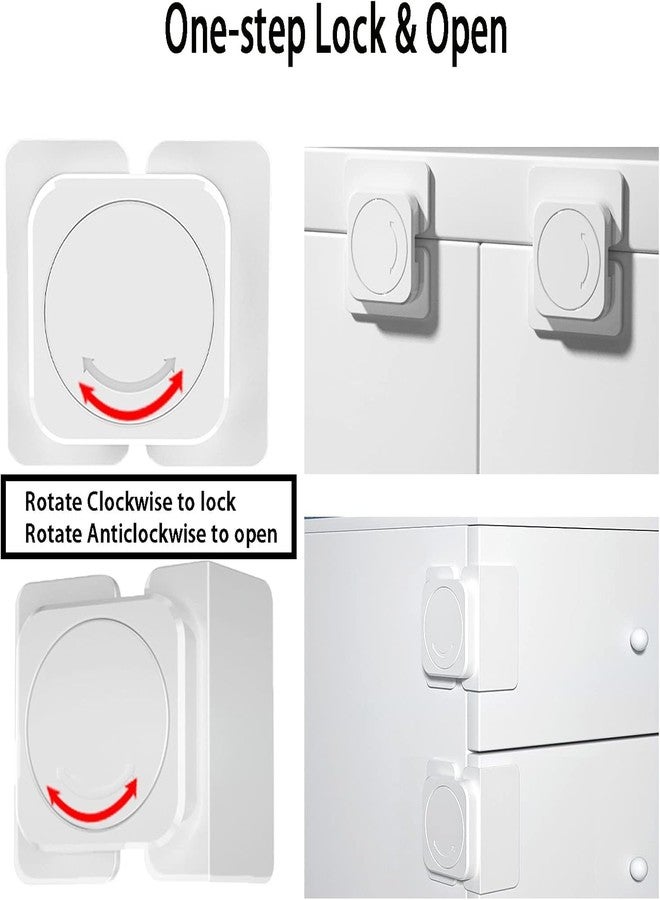 INKAJ Refrigerator Door Lock, Baby Guard, Child Lock, Refrigerator Door Stopper, Drawer Lock, Tamper Prevention, Finger Scissors Prevention, Earthquake Prevention for Children, Babies, Geriatric (Pack Of-2, Right angle lock) - Image 5