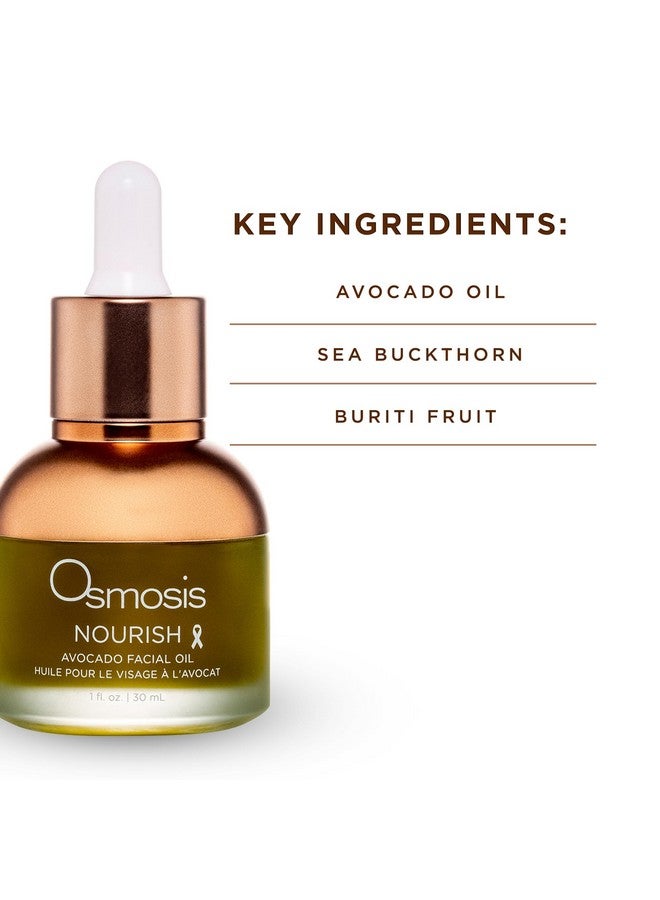 OSMOSIS NOURISH Organic Avocado Facial Oil, Cold Pressed, Aging, Pigmented, Sensitive, Dry, Irritated, Oily, Blemish-Prone Skin, 1 Fl Oz - Image 4
