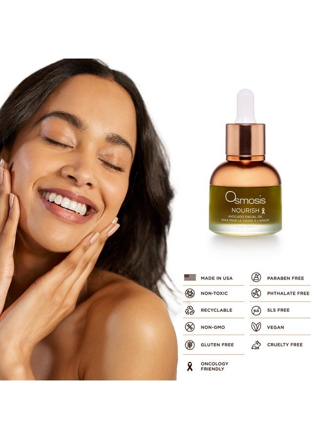 OSMOSIS NOURISH Organic Avocado Facial Oil, Cold Pressed, Aging, Pigmented, Sensitive, Dry, Irritated, Oily, Blemish-Prone Skin, 1 Fl Oz - Image 5