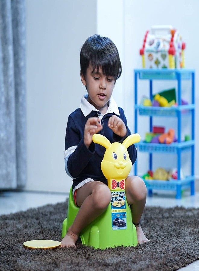 Zerya Rabbit Baby Potty Training Seat Chair for Kids- Infant Potty Toilet Chair with Removable Bowl & Closing Lid (Green) - Image 5