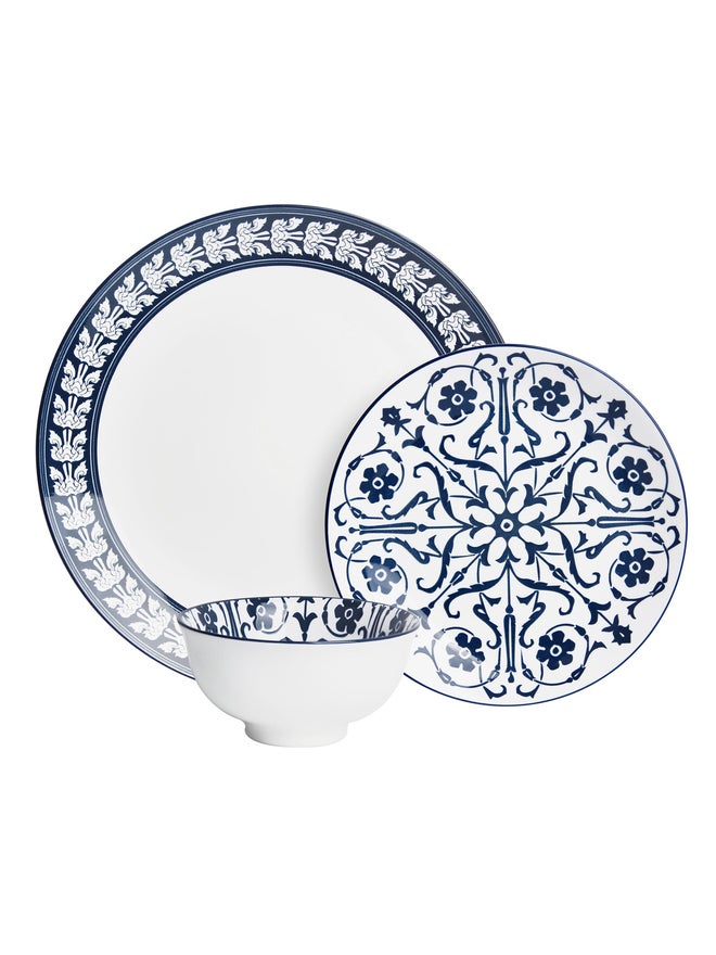 Shallow JAZY Porcelain 12-Pieces Dinnerware Set - Image 1