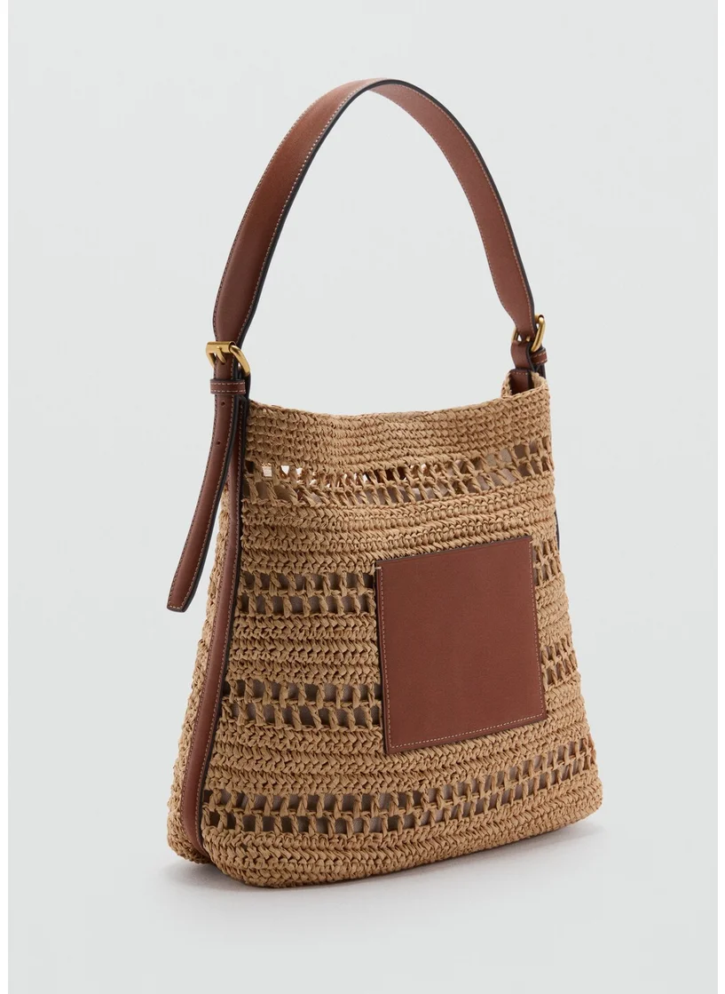 مانجو Natural Fibre Shoulder Bag