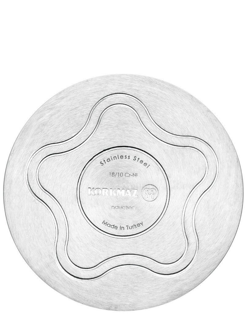Korkmaz 8 Pieces Alpha Turkish Stainless Steel Cookware Set - Image 4