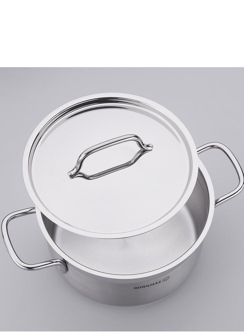 Korkmaz 8 Pieces Alpha Turkish Stainless Steel Cookware Set - Image 3