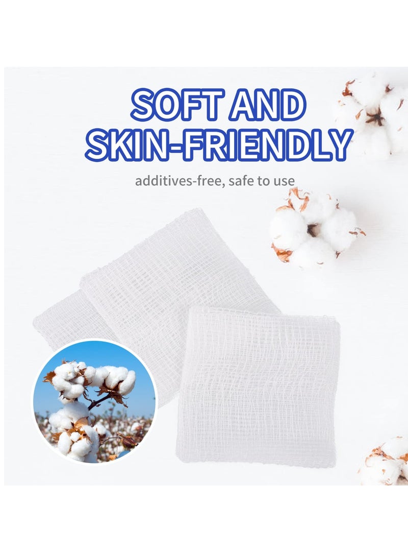 VIUAUAX 30pcs Gauze Pads Disposable Sterile Cotton Gauze Swabs Individually Wrapped Wound Care Dressing Gauzes for First Aid  - Image 3