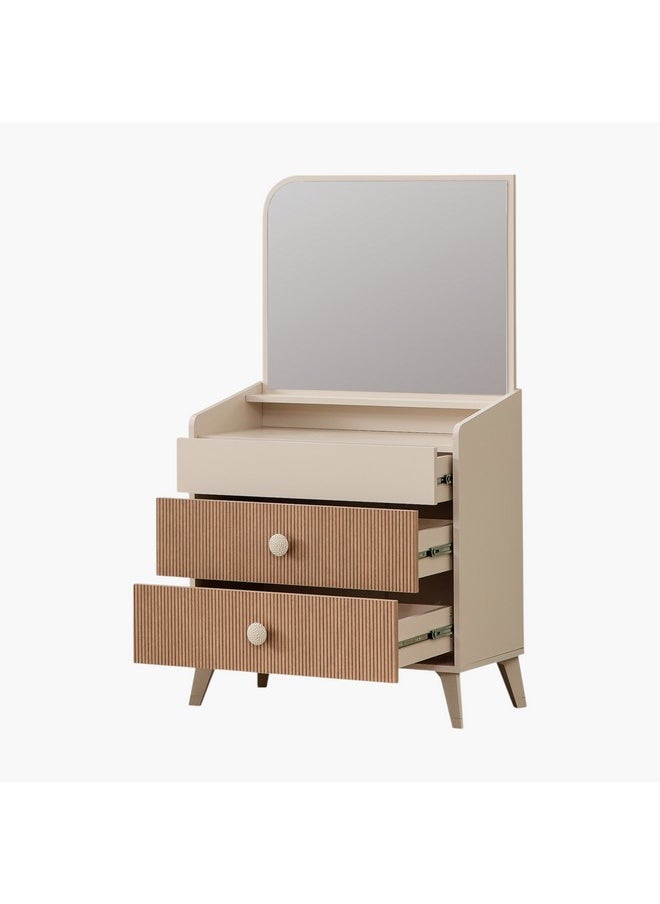 Home Box Kingslay 3-Drawer Dresser with Mirror 42.1 x 150 x 85 cm  - Image 5