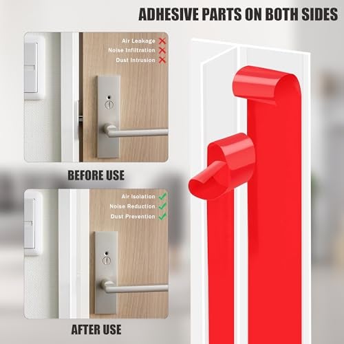 TAROSE 20Ft T-Shaped Door Draft Stopper, Silicone Weather Stripping Seal Tape for Doors and Windows - White, 2" Wide (50mm) - Image 4