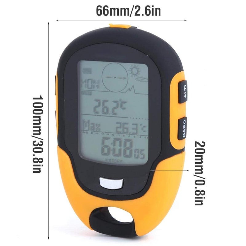 Keenso Electronic Altimeter, FR510 ABS IPX4 Outdoor NavigationAltitude MeterTemperature Humidity CompassWeatherTrend IndicatorAltitude measurementBarometer - Image 2