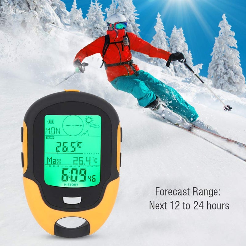 Keenso Electronic Altimeter, FR510 ABS IPX4 Outdoor NavigationAltitude MeterTemperature Humidity CompassWeatherTrend IndicatorAltitude measurementBarometer - Image 4
