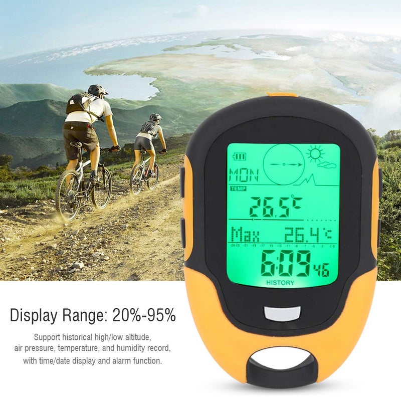 Keenso Electronic Altimeter, FR510 ABS IPX4 Outdoor NavigationAltitude MeterTemperature Humidity CompassWeatherTrend IndicatorAltitude measurementBarometer - Image 5