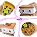 funnysquee Slow Rising 4 Pcs Smore Squishies Cute Birthday Gift for Kids Big Eyes Smore Pizza Biscuit Waffle Pack Stress Relief Squeeze Toys Style A - Image 4