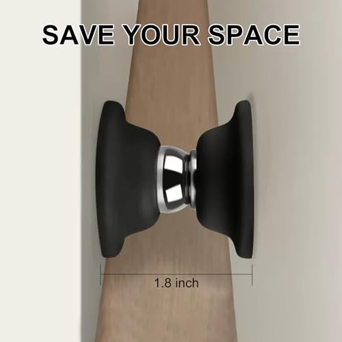 SUNCARACCL Magnetic RV Door Holder Baggage Door Catch for RV, Camper to Keep Door Open,Trailer Door Stopper with Adhesives and Screws,RV Accessories for Outside (Black,2 Pack) - Image 3