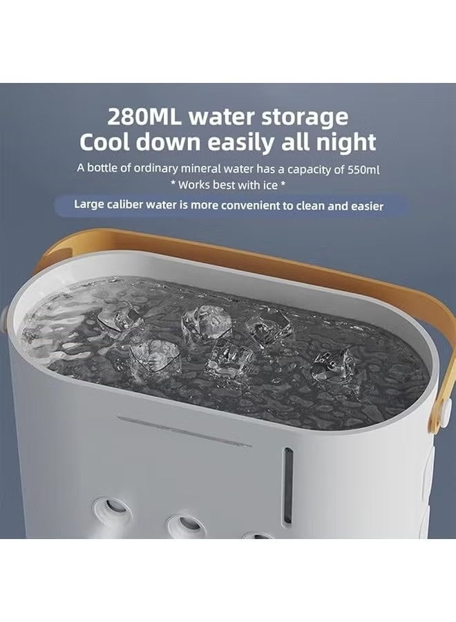 مروحة محمولة بمروحة رش مزدوجة الأطراف ومروحة مكتب مع مبرد ومروحة تبريد صغيرة قابلة لإعادة الشحن عبر USB لسطح المكتب للمكتب ومروحة رذاذ مع رذاذ مائي هدية للعائلة والأقارب - Image 5