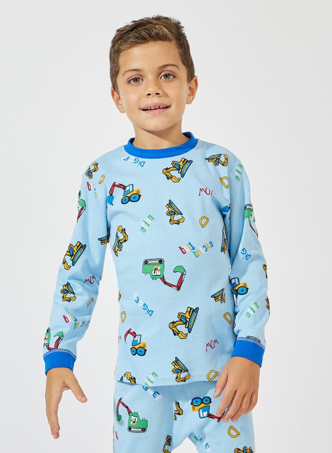 ستايلي طقم من بنطال بيجاما مع تيشيرت باكمام طويلة - Image 2