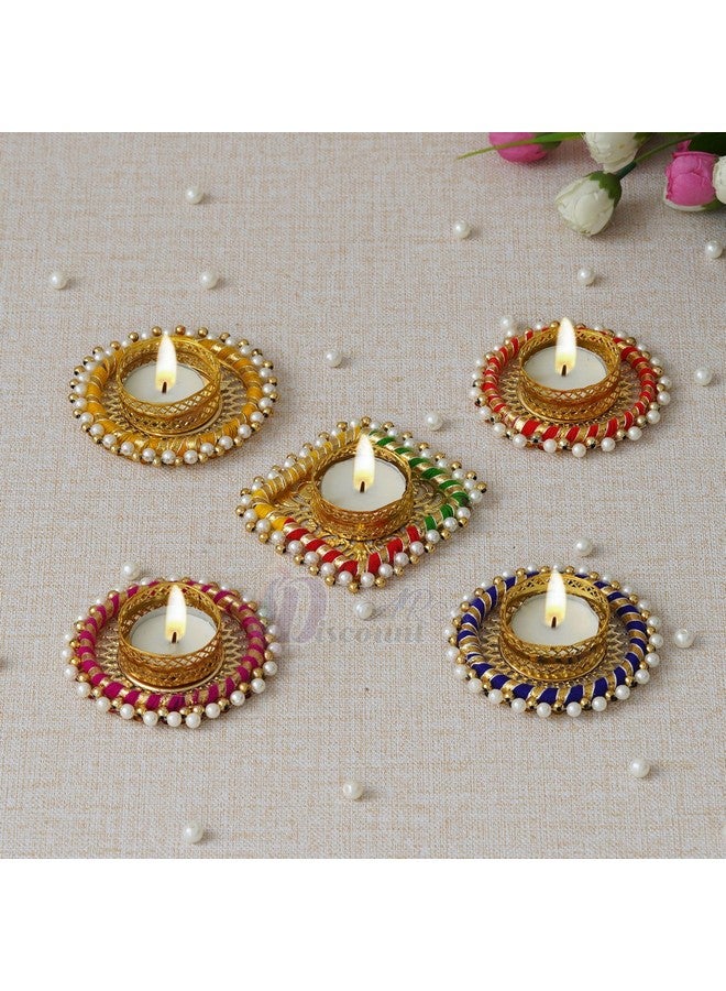 Discount ARA Tealight Holder for Decoration Office and Home Decoration Items/Festival Decorative Item (Qty 5 Pieces) - Image 1