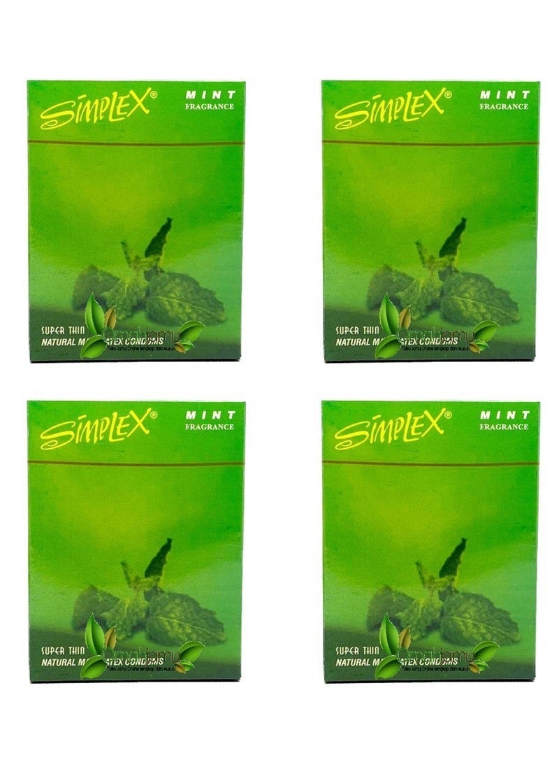 Simplex Mint Condoms -4 Packs of 3 Pcs - Image 1