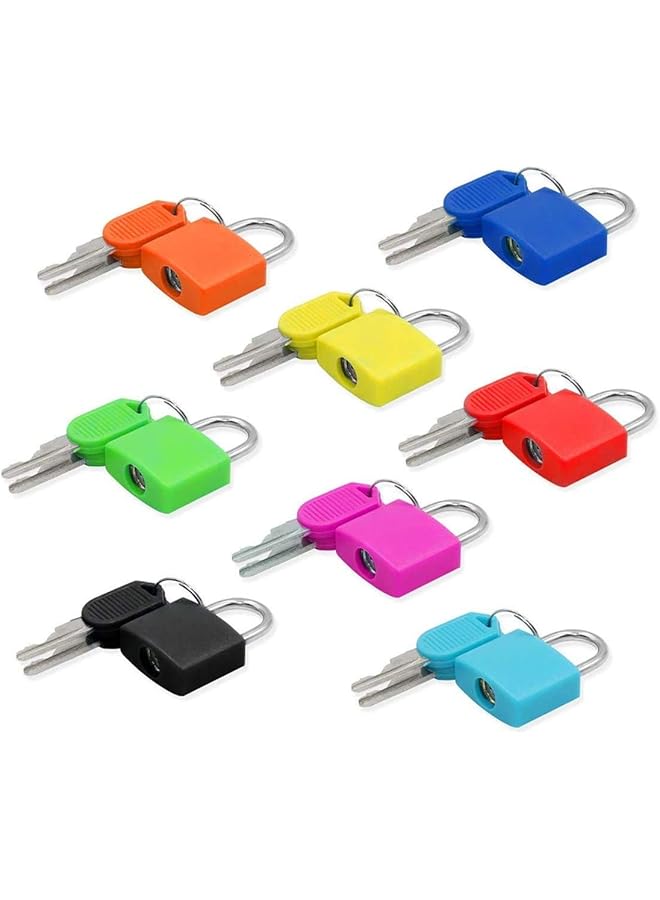PROMASS PROMASS Padlock (8 Pack) Small Mini Key Locks for Luggage Lock, Backpack, Gym Locker Lock, Suitcase Lock, Classroom Matching Game and More  - Image 1