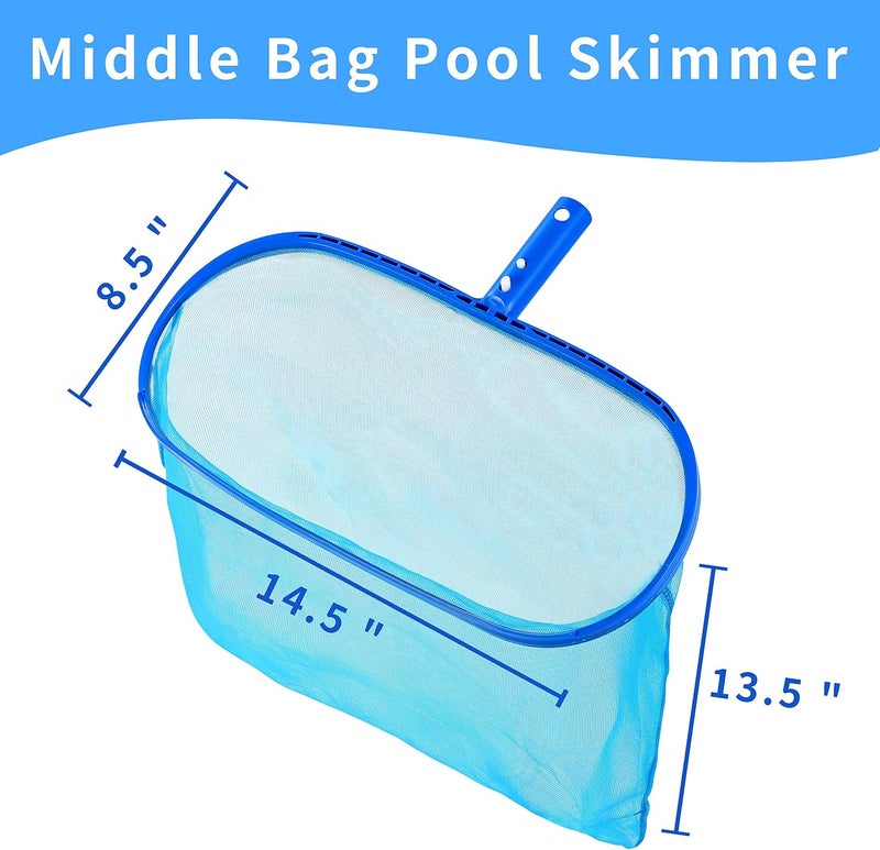 Loiyadn Pool Skimmer - Pool Net, Pool Skimmer Net with Solid Plastic Frame, Skimmer Net with Fine Mesh Net, Pool Nets for Cleaning Leaf of Swimming Pools, Spas, Hot Tubs and Fountains - Image 4