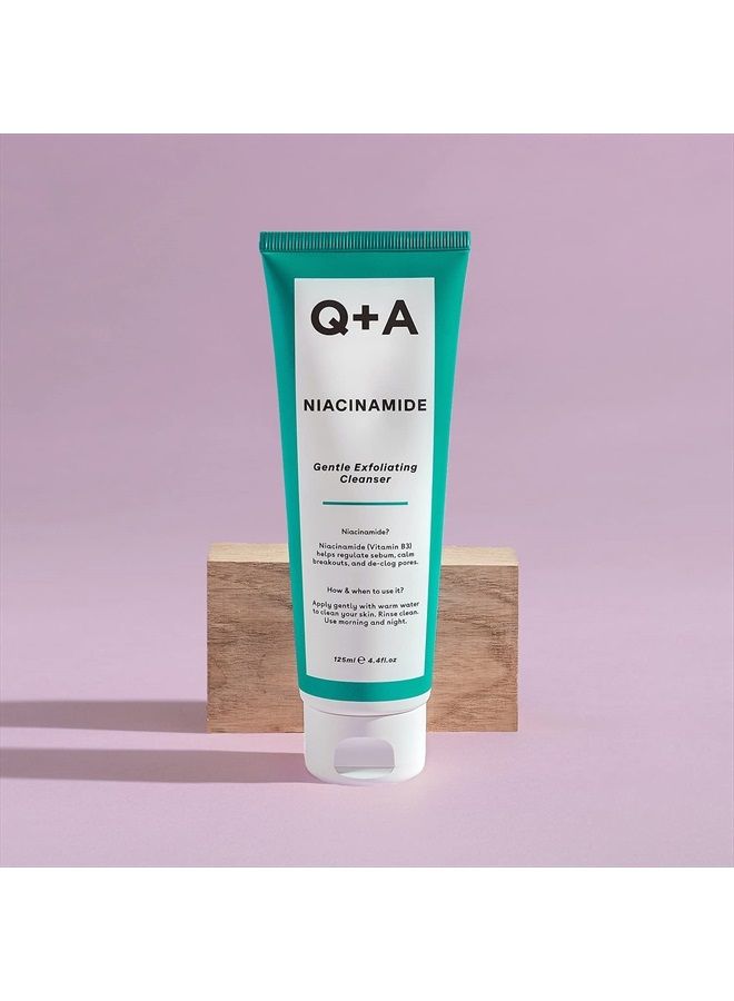Q+A Niacinamide Gentle Exfoliating Cleanser, 125ml - Image 3