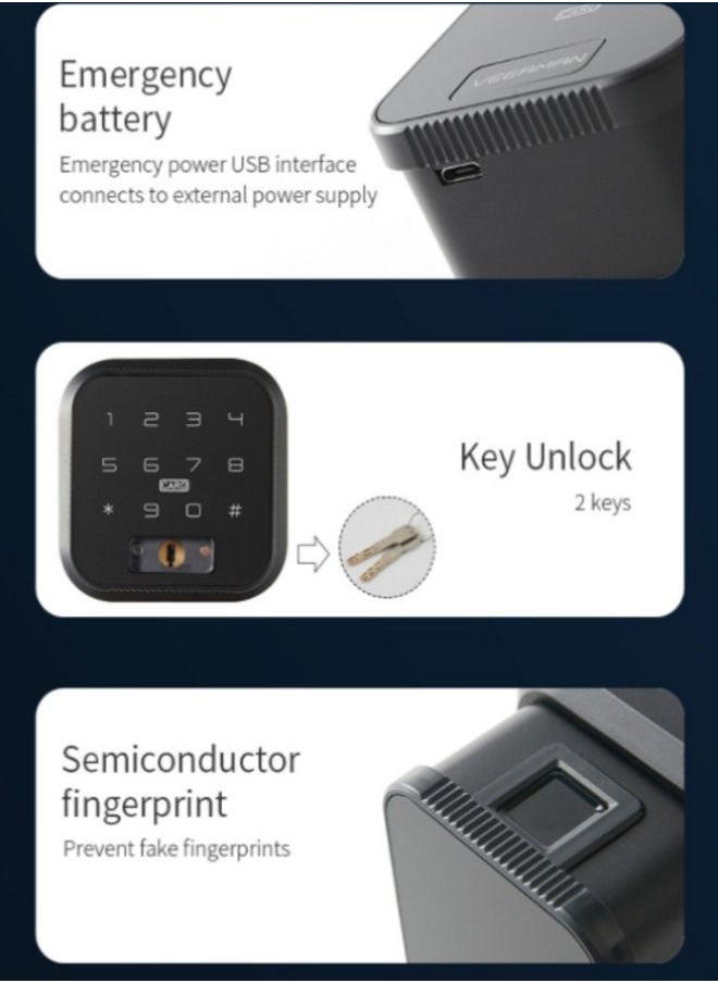 AGYMNX - Tuya WIFI Smart Fingerprint Lock Biometric Electronic Door Lock Smart Life APP Remote Unlock Keyless USB Emergency Charge - Image 1