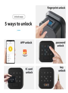 AGYMNX Tuya WIFI Smart Fingerprint Lock Biometric Electronic Door Lock Smart Life APP Remote Unlock Keyless USB Emergency Charge  - Image 3