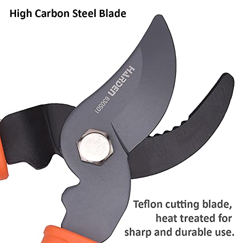 Harden 15" Professional Mini By-Pass Pruner - 4mm High Carbon Steel Blade, Teflon Cutting Blade, Comfortable Rubber Handle - 630501 - Image 3