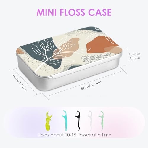 Gerkia 2Pack Travel Floss Picks Case, Refillable Portable Floss Pick Holder and Dispenser, Small Tin Box Containers. - Image 2