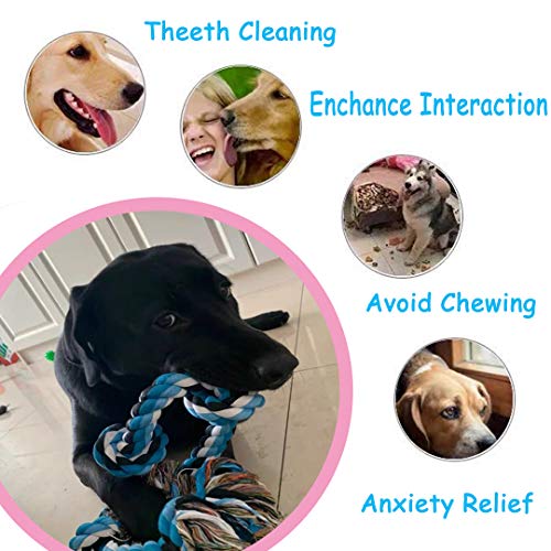 Fejapa 6 Knot 2 Pack 3.6 Feet Giant Large Dog Chew Rope Toy for Aggressive Chewer Power Heavy Duty Tug of War Play Chewing Tugging Tough Knotted XL Long Rope Pulling Pitbull Large Breed Medium Big Dog - Image 5