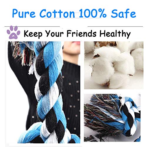 Fejapa 6 Knot 2 Pack 3.6 Feet Giant Large Dog Chew Rope Toy for Aggressive Chewer Power Heavy Duty Tug of War Play Chewing Tugging Tough Knotted XL Long Rope Pulling Pitbull Large Breed Medium Big Dog - Image 4