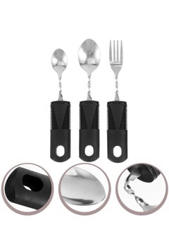 Adaptive Utensils Set, 3Pieces Bendable Cutlery Set, Easy Grip Silverware Curved Angled Spoon and Fork Set, Self Feeding Tableware for Kids Elderly Disabled Parkinson's Disease Tremors Weakened Grasp - pzsku/Z06D5B17CDDDA3E671D01Z/45/_/1713925512/6dea367a-e8a0-467a-a825-e02018946e8c