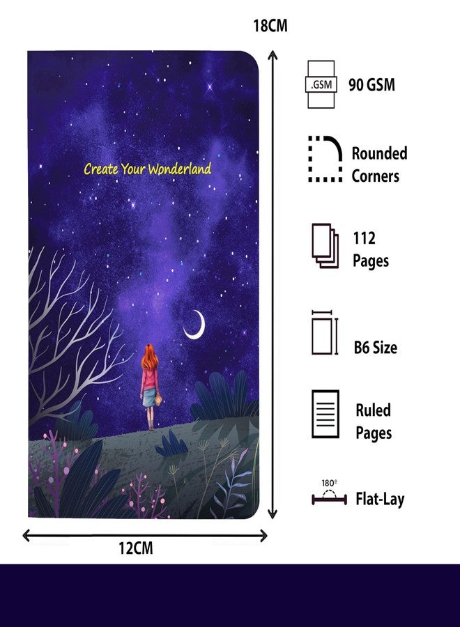 BOUND N FOUND 90 GSM B6 Journal: 112 Pages | Ruled | (Wonderland) - Image 3