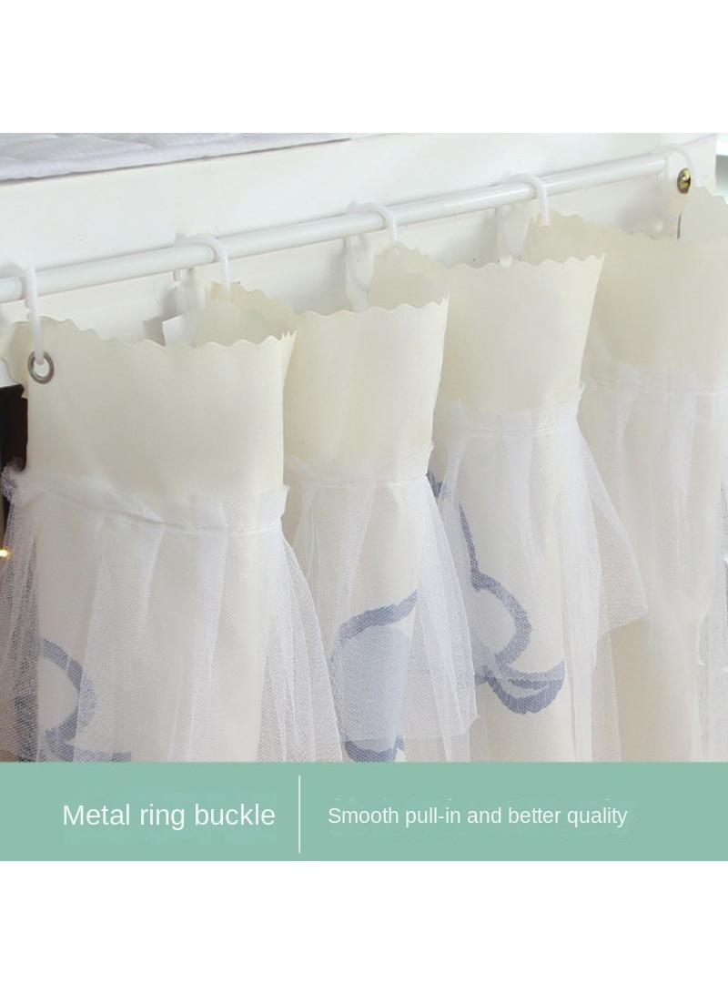 Dormitory with gauze bed curtains, student dormitories with physical shading bed curtains 1.15 * 2m, 2pcs with dust-proof top cloth - Image 5