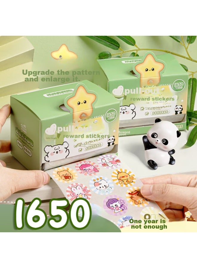 DEYUE Children's Reward Stickers, Cartoon Sealing Stickers, Label Stickers, Praise Reward Journal Stickers, Gift Stickers, Birthday Gifts, Pull-out Reward Stickers, 3 Sets In Total, One Box Each/7300 Stickers - Image 3