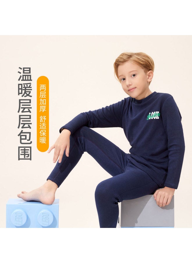 Long time companion double-layer Warmth Thickened Thermal Underwear Set For Boys & Girls - Image 2