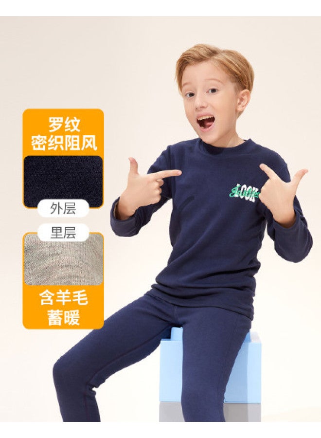Long time companion double-layer Warmth Thickened Thermal Underwear Set For Boys & Girls - Image 1