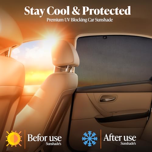 Autofact Car Sunshades for Nissan Sunny, UV Protection, Useful Car Accessories, Custom fit Sun Shades for Side Windows, Set of 4 - Image 4