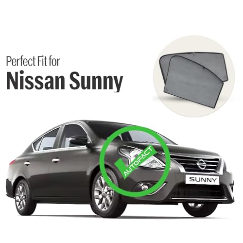Autofact Car Sunshades for Nissan Sunny, UV Protection, Useful Car Accessories, Custom fit Sun Shades for Side Windows, Set of 4 - Image 2