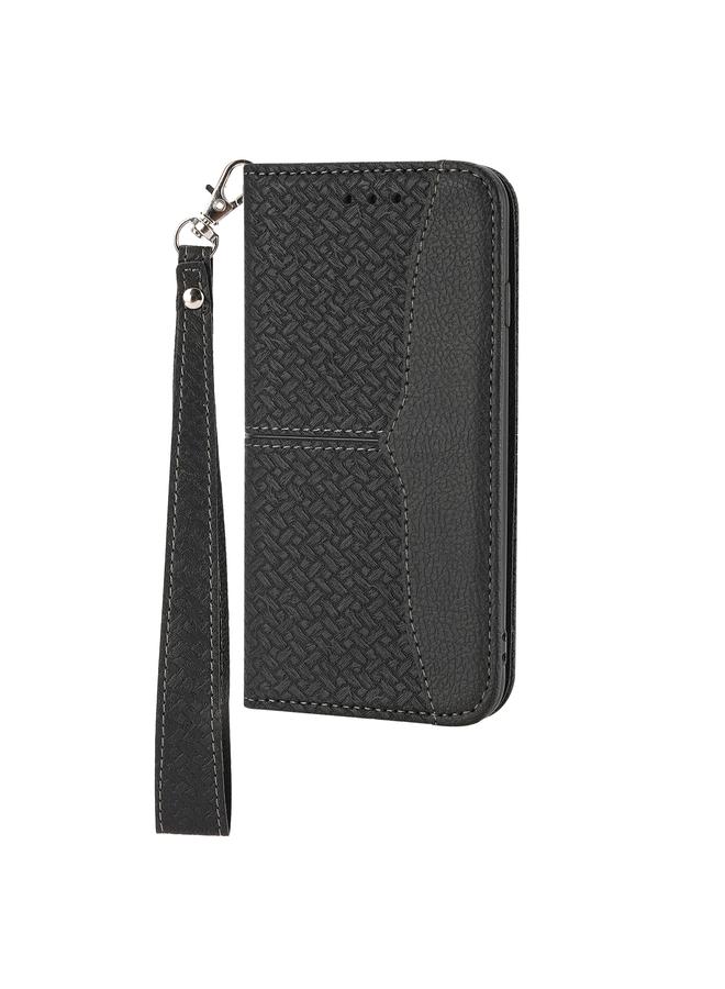 erorex Case For Samsung Galaxy A42 5G Woven Texture Stitching Magnetic Horizontal Flip PU Leather Case with Holder & Card Slots & Wallet & Lanyard - Image 2