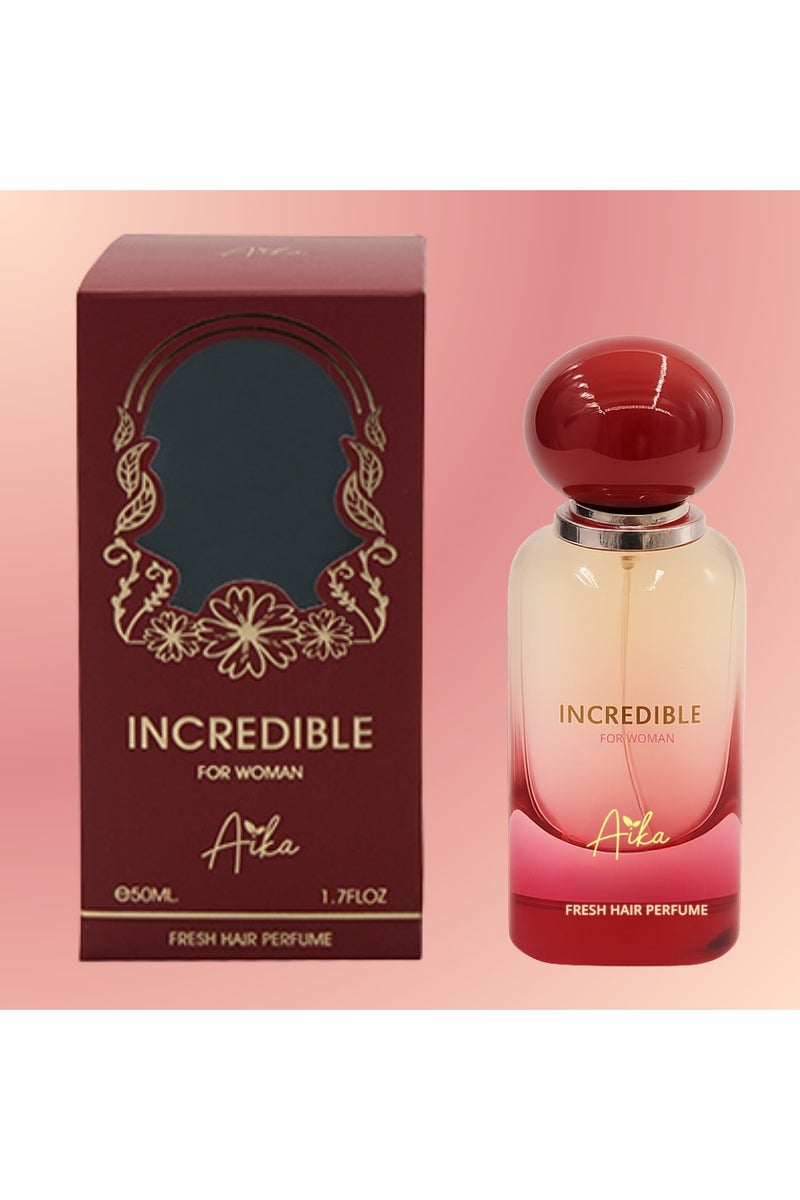 ايكا عطر أيكا الرائع للنساء، ٥٠ مل، عطر يدوم طويلاً للجسم والشعر، عطر خالٍ من الكحول للنساء بمزيج شرقي من الزعفران وخشب العنبر والياسمين - Image 1