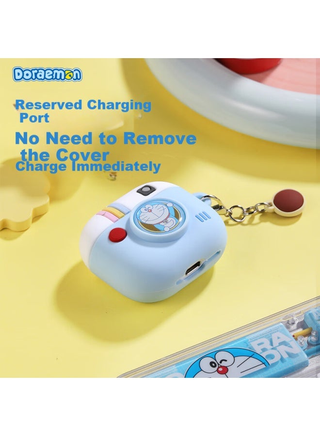 Rock Doraemon Compatible Airpods 4 Protective Case, Airpods Fourth Generation Earphone Cover, Protective Shell, Apple Earphone Case, Full Coverage Silicone Shockproof Dustproof Cartoon Cute Soft Shell - Image 2