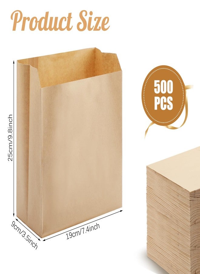Tenceur 500 Pcs Waxed Sanitary Napkin Disposal Bags 7.5'' x 10'' x 3.5'' Kraft Feminine Hygiene Liner Bag Paper Bags for Commercial Business Personal Restroom Bathroom Janitorial Dispenser - Image 2