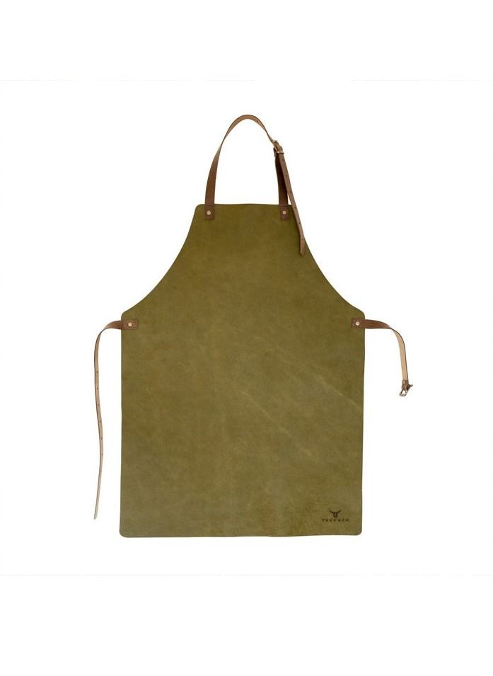 Yako & Co - Leather Apron – Soft (made in Portugal) Olive - Image 1