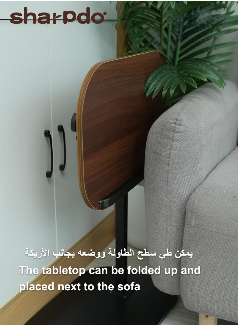 Sharpdo - Nordic Retro Sofa Lifting Side Table, Movable Living Room Corner Sofa Side Table Small Side Table 40*30*40-80cm - Image 1